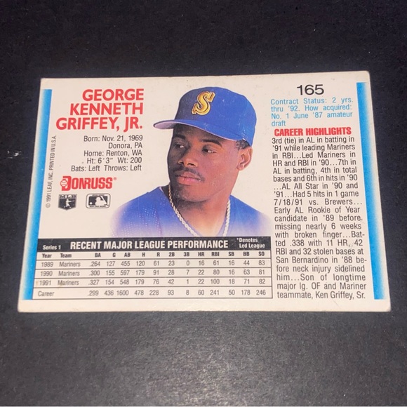 Ken Griffey Jr. Cards (2) 1991 - Picture 4 of 6